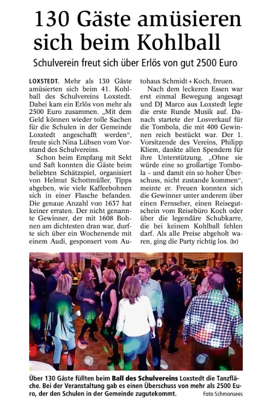 Artikel aus der Nordseezeitung vom 24.0.2016 Artikel aus der Nordseezeitung vom 24.0.2016